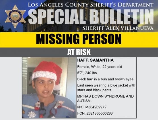 Samantha Haff of Lancaster was reported missing Dec. 23.