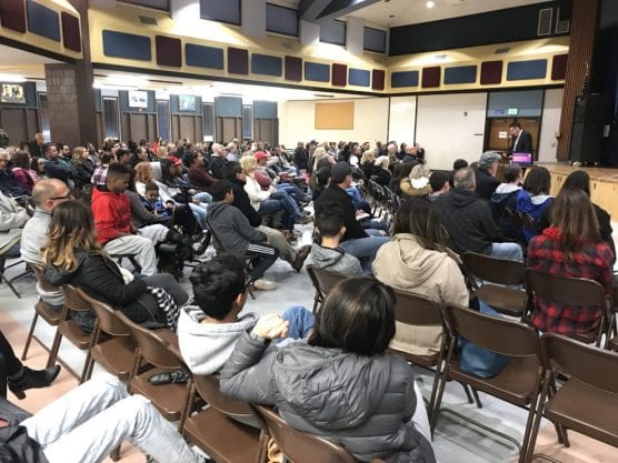 More than 75 families attended a town hall meeting hosted by Castaic High School staff and faculty to hear what the new school has to offer prospective students, Feb. 13, 2019. | Photo: courtesy Dave Caldwell.