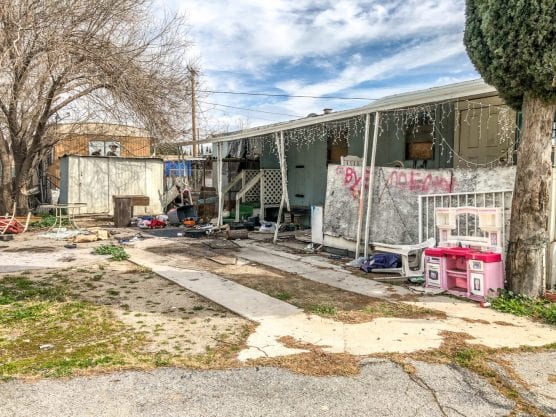 A mobile home at Soledad Trailer Lodge in Canyon Country. The park was being demolished March 1, 2019. Austin Dave/ The Signal.