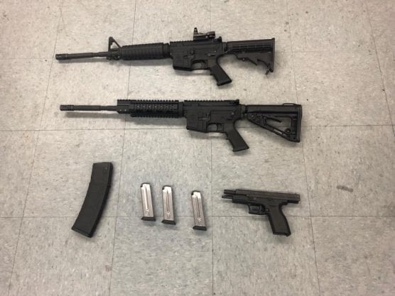 Firearms seized in alleged Saugus incident. Courtesy photo, the SCV Sheriff Station