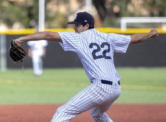 Sophomore Cameron Phelps was excellent in relief in both games Thursday at TMU. | Photo: Tony Berru.