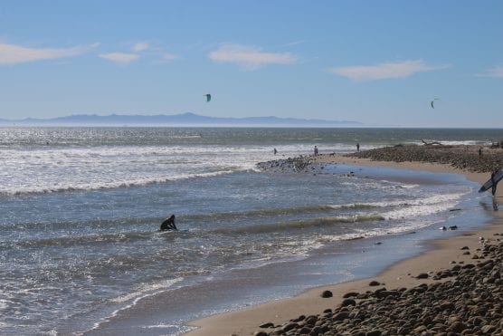 beach water - Ventura Beach north of the pier, February 2019. | Photo: Stephen K. Peeples. sea-level rise
