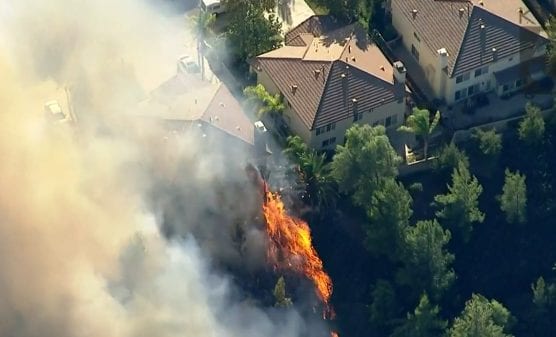website - Tick Fire burns a home in Castaic, Thursday, October 24, 2019.