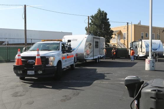 caltrans travel trailers for homeless in south los angeles