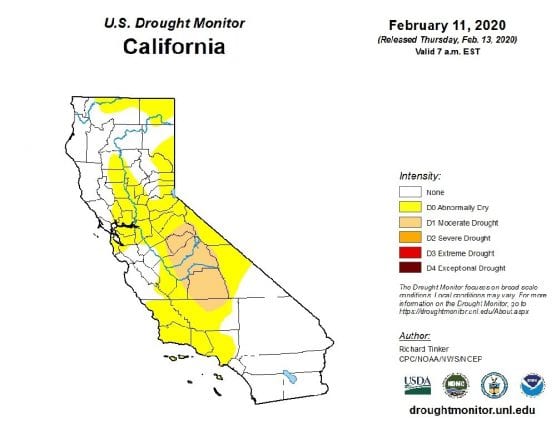 drought in california february 11, 2020