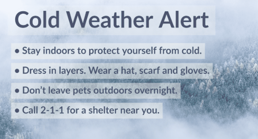 SCVNews.com | Cold Weather Alert Extended Through Tuesday in SCV | 12 ...