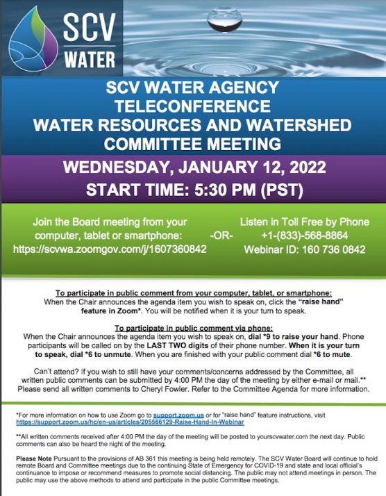 SCV Water Teleconference