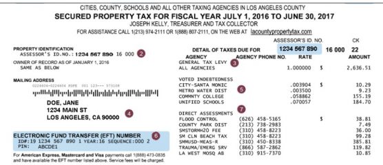 LaCounty property tax bill