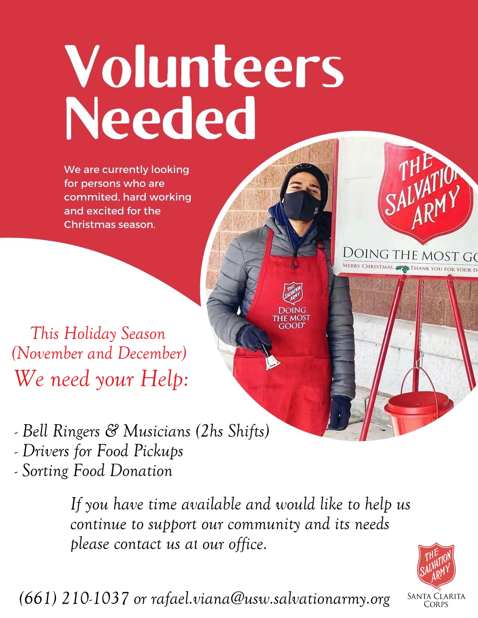 Volunteer Kettle Hosts Are Needed (Bell Ringers)