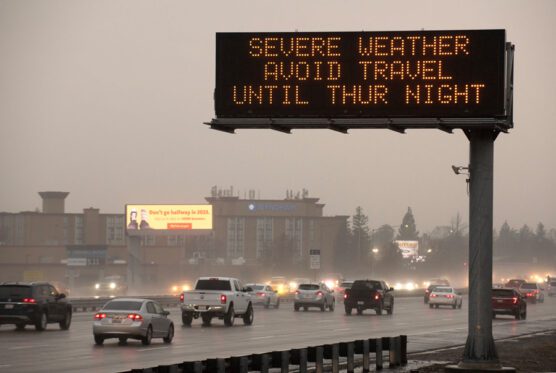 Caltrans electronic sign weather