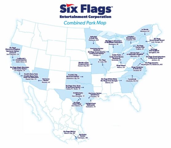 Six Flags Map