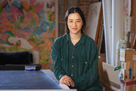 Gala Porras-Kim in her LA studio