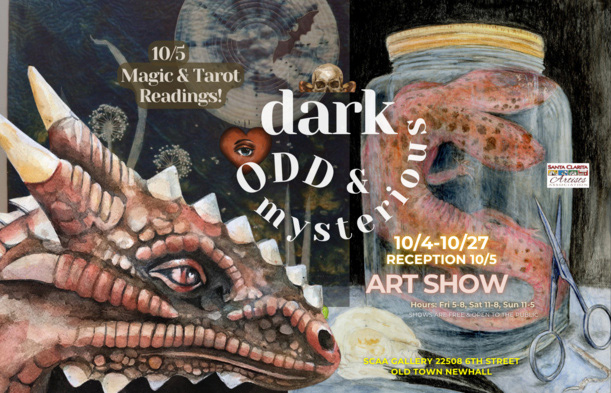 dark odd and mysterious art show scaa