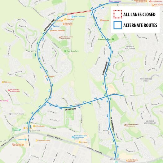 map of copperhill closure