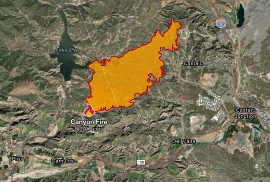 Canyon fire map Calfire Sudmay