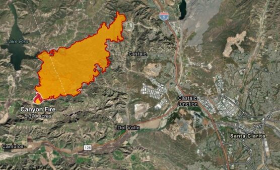 canyon fire map 0811